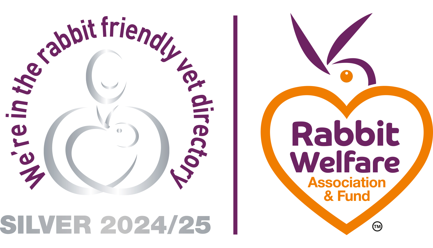 Rabbit friendly vet logo SILVER 2024-25