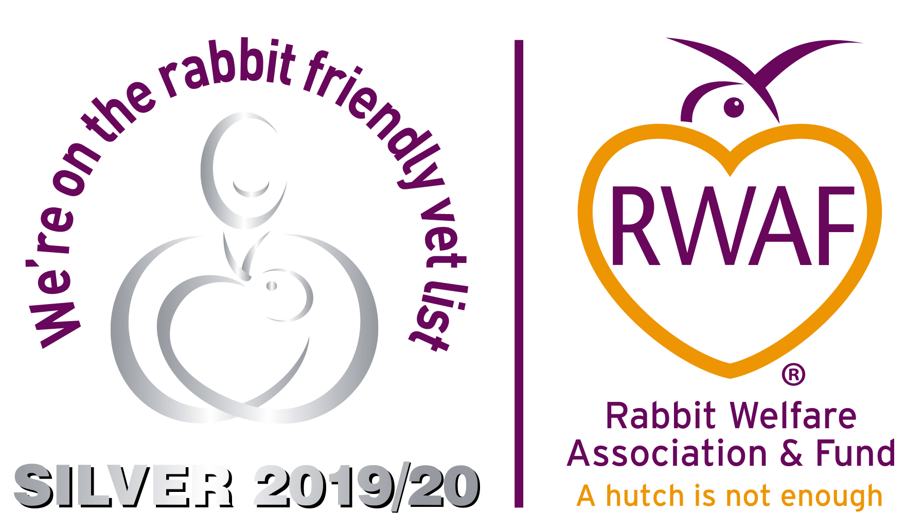 Rabbit friendly vet logo SILVER 2019